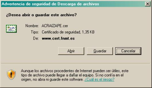 Open Certificate Message